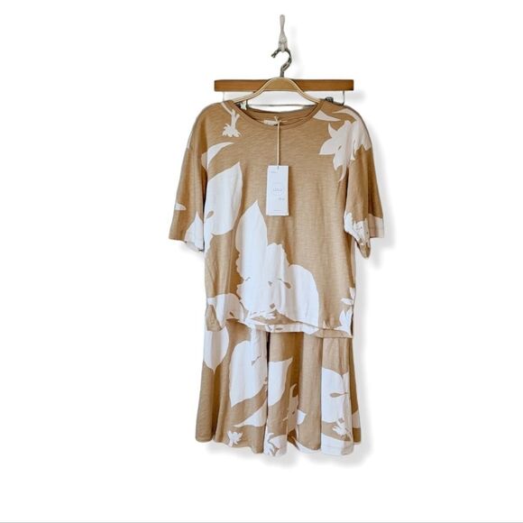 Robb & Lulu Essentials NWT CHARLOTTE MIDI SKIRT in honey floral sz XS - Picture 8 of 8